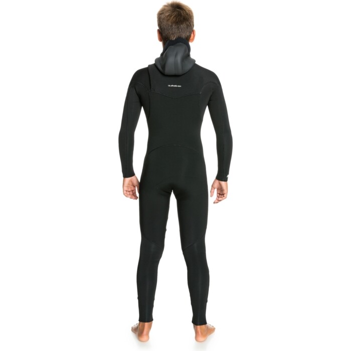 2024 Quiksilver Junior Everyday Sessions 4/3mm Chest Zip Hooded Wetsuit EQBW203007 - Black